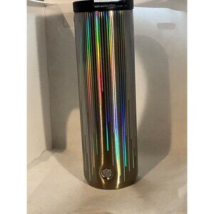 Starbucks 20 Oz Stainless Steel Tumbler With Holographic Stripes & Black Flip Li